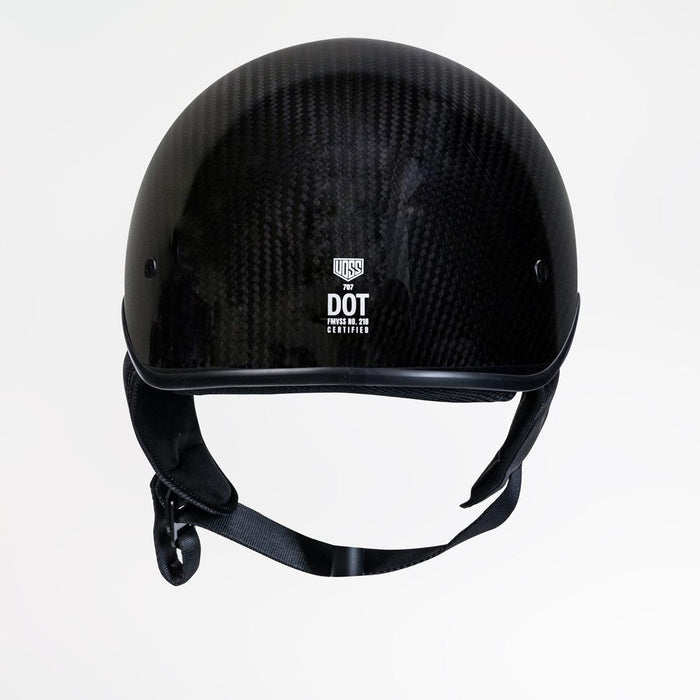 707 Cruise Half Helmet Carbon with Peak: Genuine Carbon Fiber composite shell
VIVS VOSS international visor system is our bui