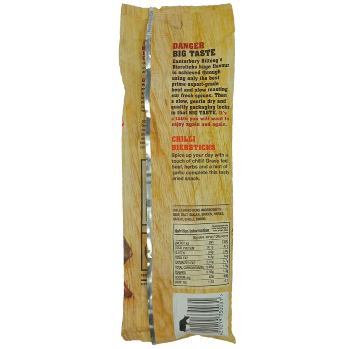 Biltong Air-Dried Bier Sticks 100g - Canterbury Biltong Ltd - MRE