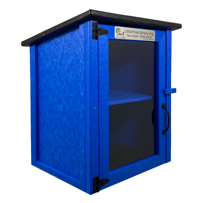 Composite Two Story Blue Kit Little Free Library