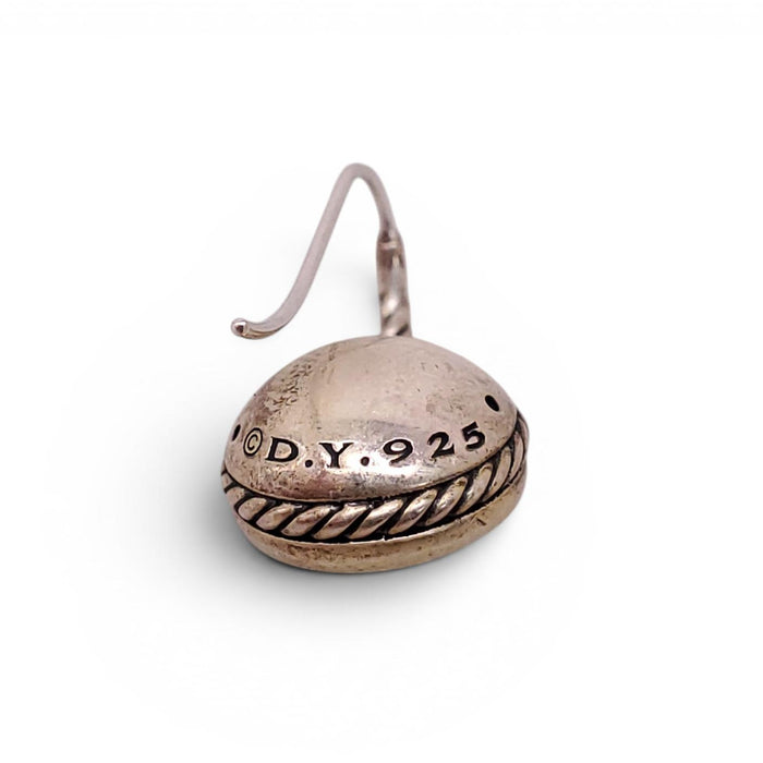 DAVID YURMAN HEMATITE SILVER DROP EARRINGS