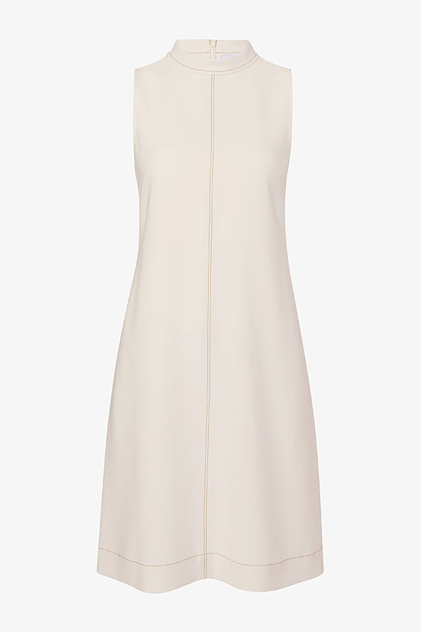 packshot image of the farren dress in eggshell | Exclude | Still