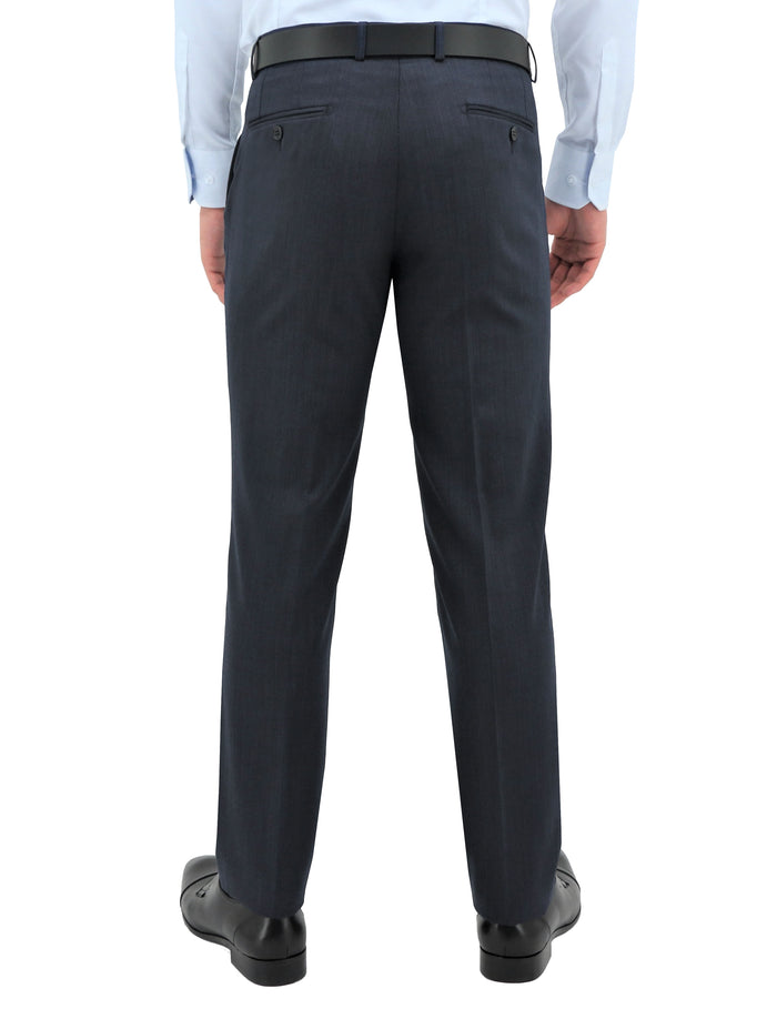 Lyon 101 Navy Australian Merino Wool Suit Trouser