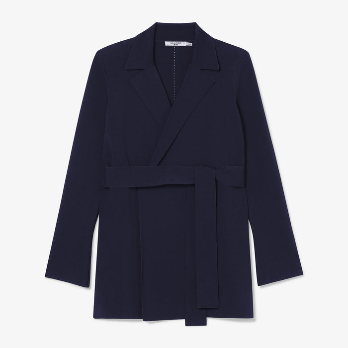 Still image of the merritt jardigan in navy