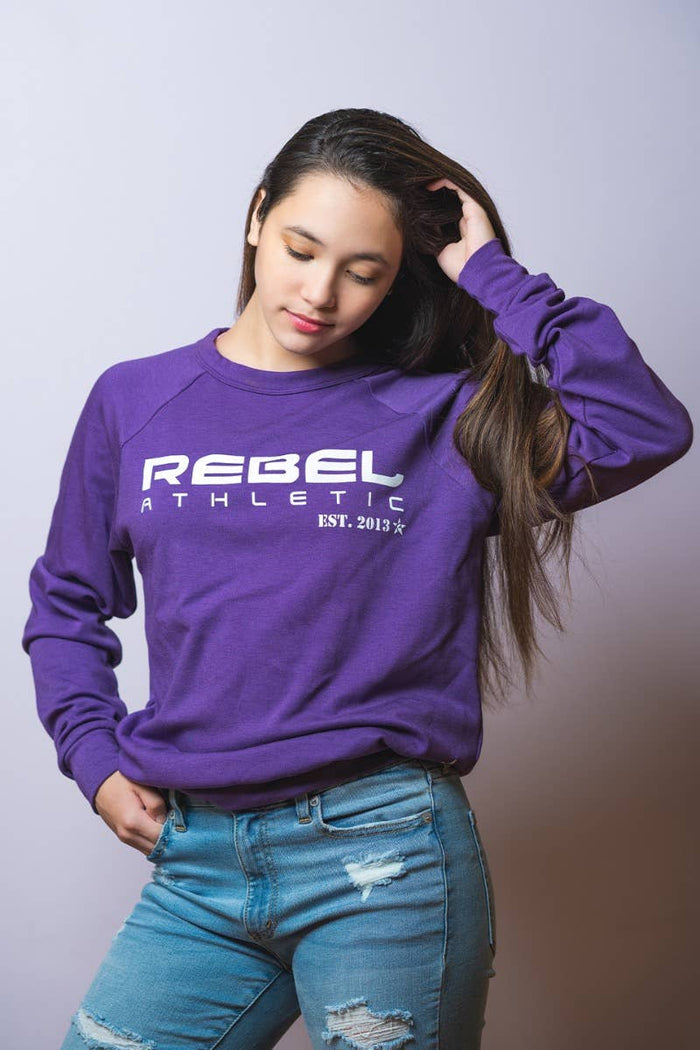 Rebel Athletic Sweatshirt in Purple