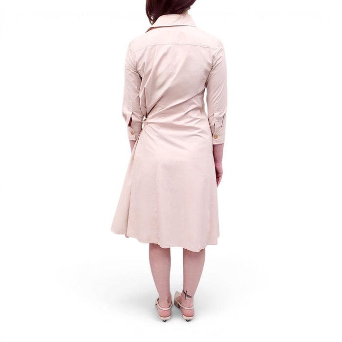 SALVATORE FERRAGAMO NUDE TRENCH JACKET DRESS - SIZE 38