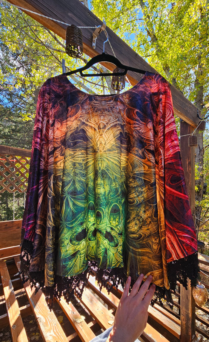 Spectral Evidence Crushed Velvet Pullover Shawl