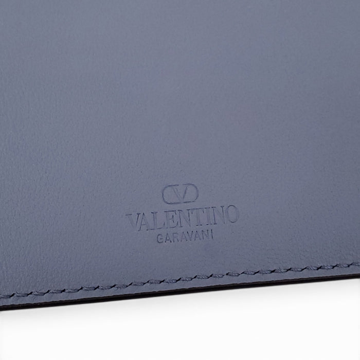VALENTINO BLUE ROCKSTUD CARD HOLDER