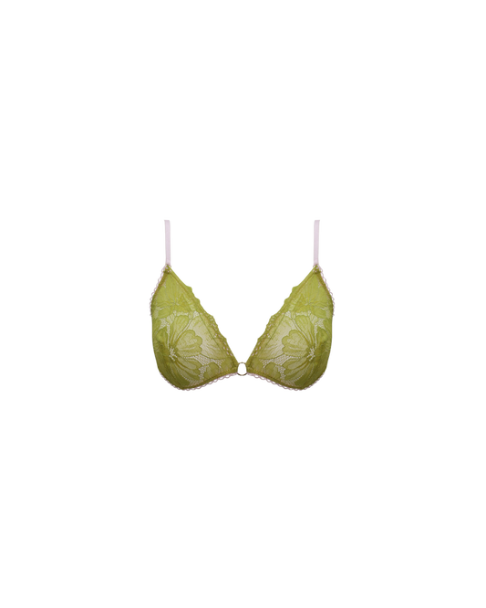 90210 LACE BRA CHARTREUSE