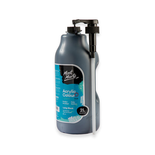 Acrylic Colour Paint Signature 2L Bottle with Pump - Lamp Black
