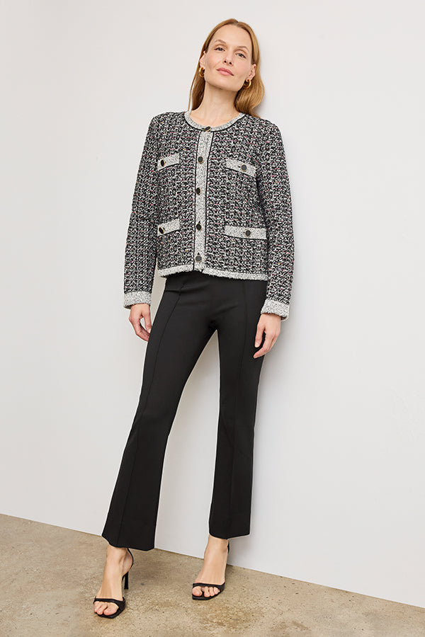 Front image of a woman wearing the allyn pant in black | Exclude | Grid