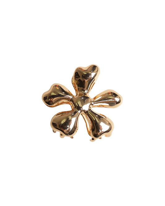 BIG FLOWER HAIR CLAW GOLD