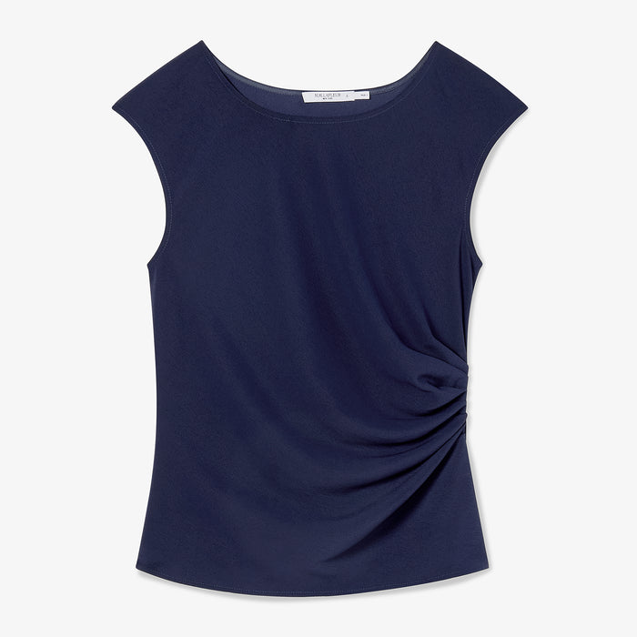 packshot image of the brooke top in soft navy