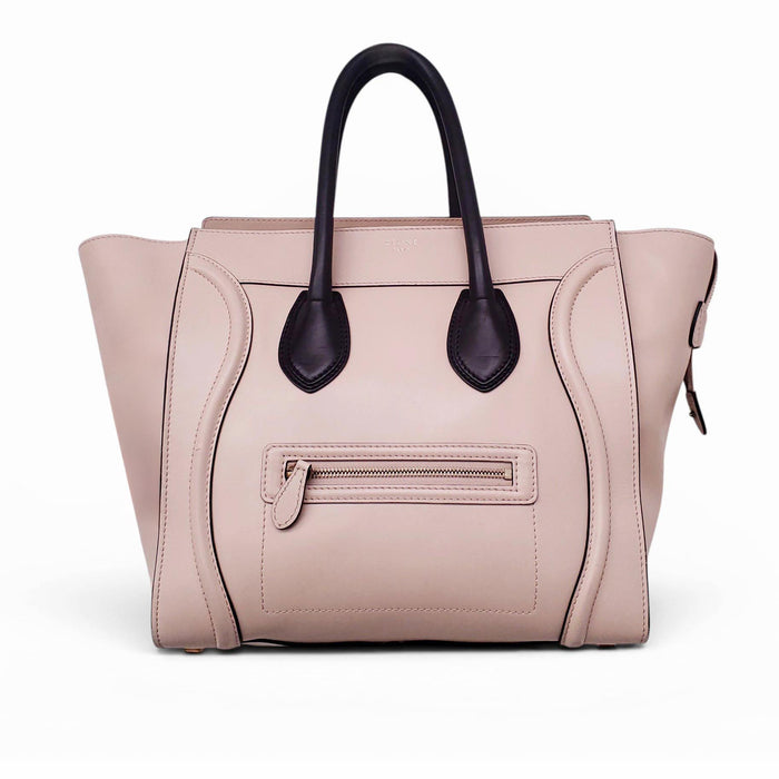 CELINE NUDE AND BLACK LUGGAGE BAG