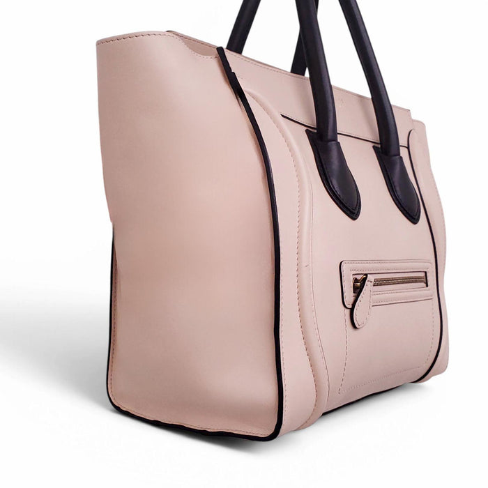 CELINE NUDE AND BLACK LUGGAGE BAG