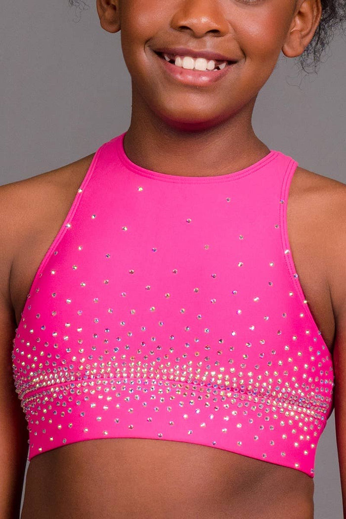 Dolce Sports Bra in Hyper Pink Crystal