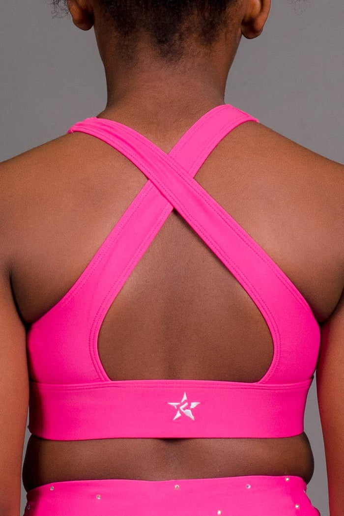 Dolce Sports Bra in Hyper Pink Crystal