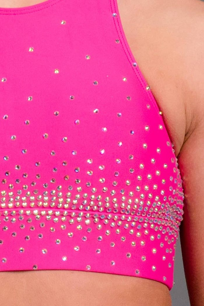 Dolce Sports Bra in Hyper Pink Crystal