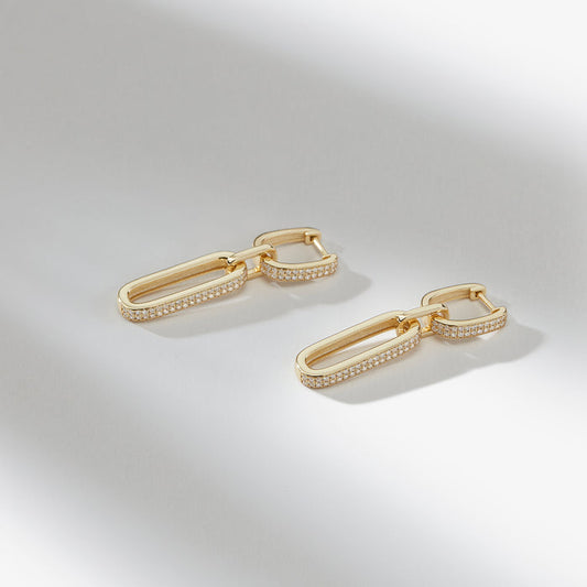 packshot image of the flora earrings in gold | Lead