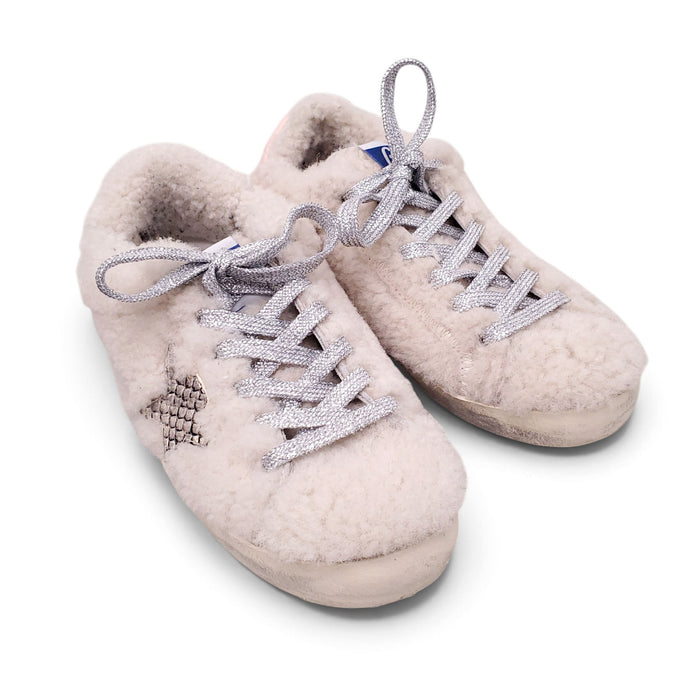 GOLDEN GOOSE SHEARLING SNEAKERS - SIZE 35