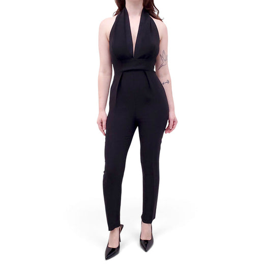 GUCCI BLACK SILK JUMPSUIT - SIZE 40