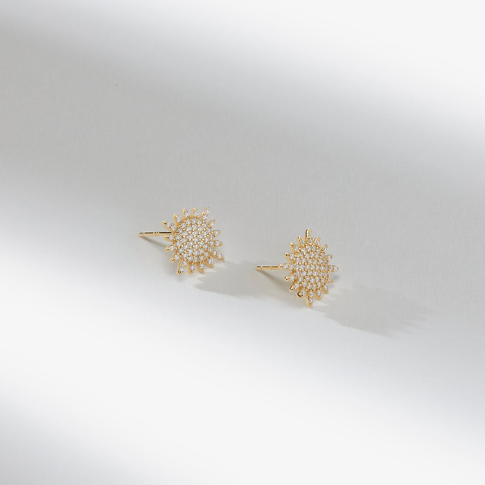 packshot image of the indira earrings in gold | Lead