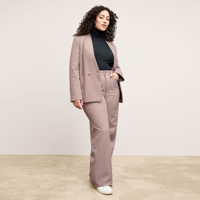 Front image of the Janette Jacket in Mini Check