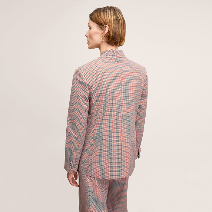 Back image of the Janette Jacket in Mini Check