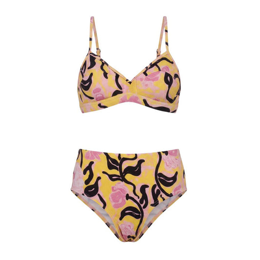 MARNI PINK AND YELLOW PRINT BIKINI - SIZE 36