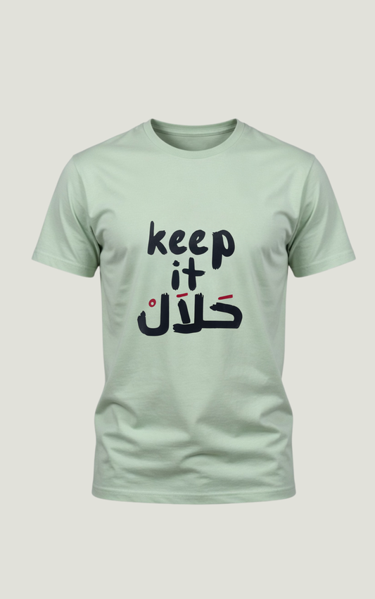 Men’s See Green  Keep It Halal front  Graphic T-Shirt - Hinz Clothing