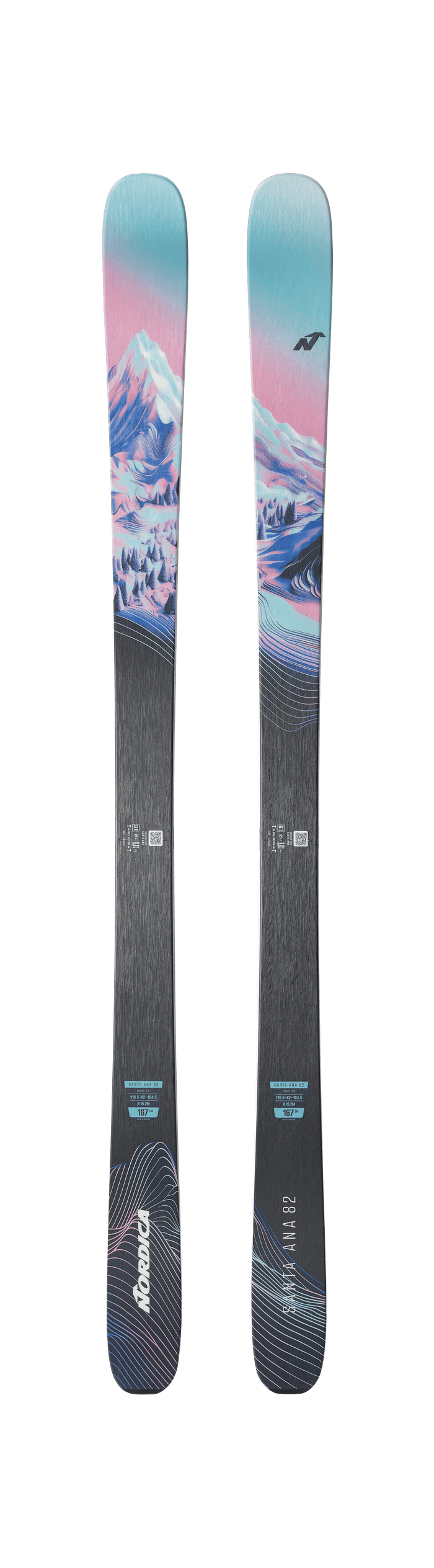 NORDICA WOMENS SANTA ANA 82 DOWNHILL SKIS 26