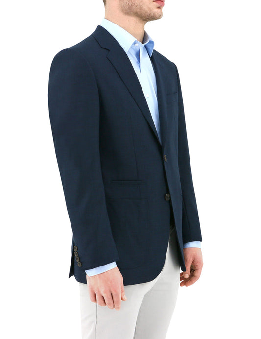 Prague 103 Navy Australian Merino Wool Sports Jacket