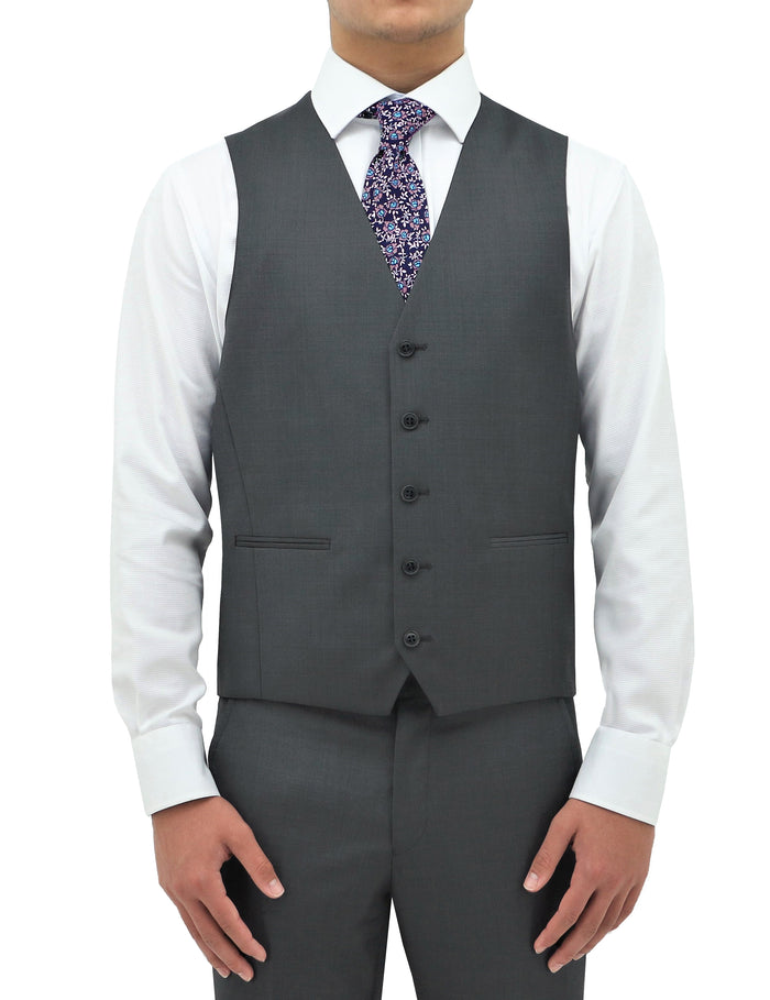 Ryan 704 Grey Australian Merino Wool Waistcoat