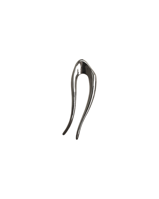SMALL FRENCHIE HAIR PIN SILVER