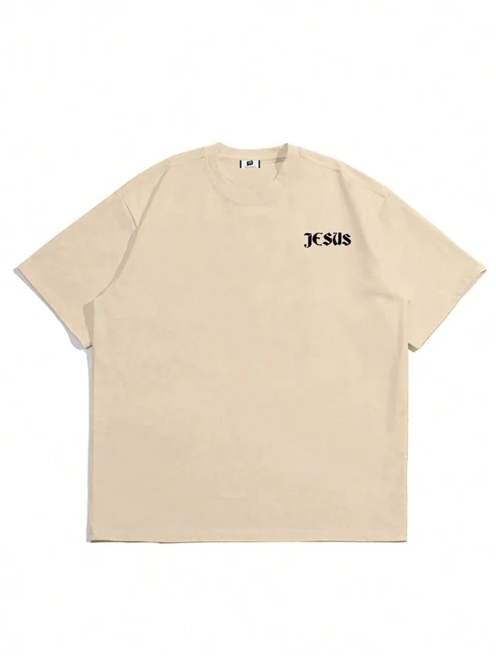 SXV  'Jesus jesus jesus’ Printed Cool Aesthetic Oversized Baggy T-shirt