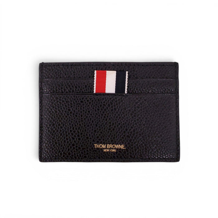 THOM BROWNE BLACK LOGO CARD HOLDER