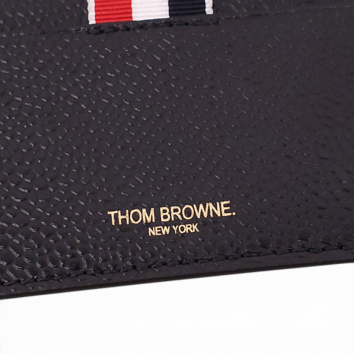 THOM BROWNE BLACK LOGO CARD HOLDER
