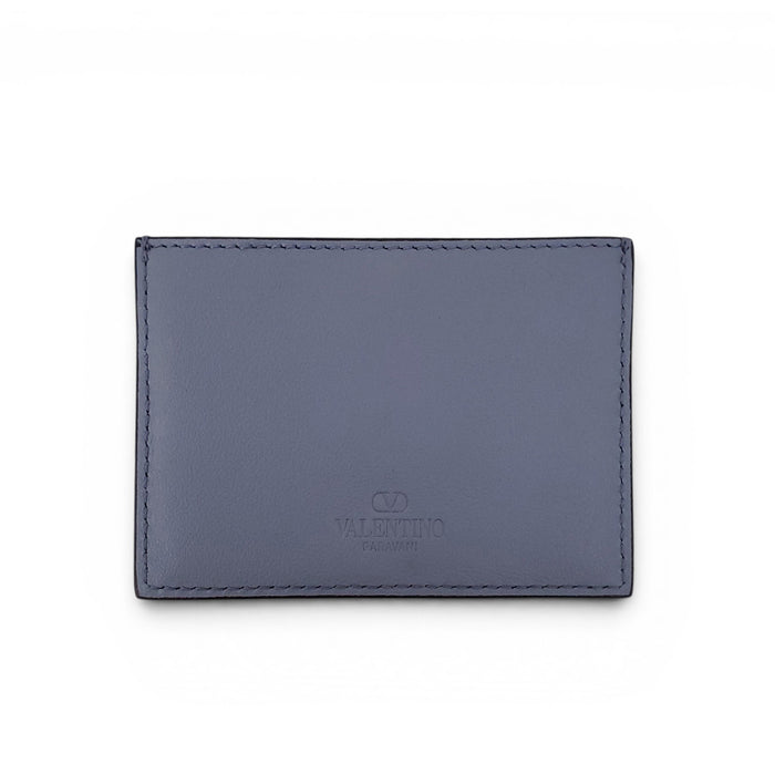 VALENTINO BLUE ROCKSTUD CARD HOLDER