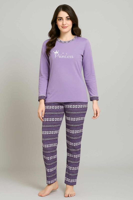Women’s Stylish Loungewear – “Princess”  Top & Printed Pajama Set (Copy) - Hinz Clothing